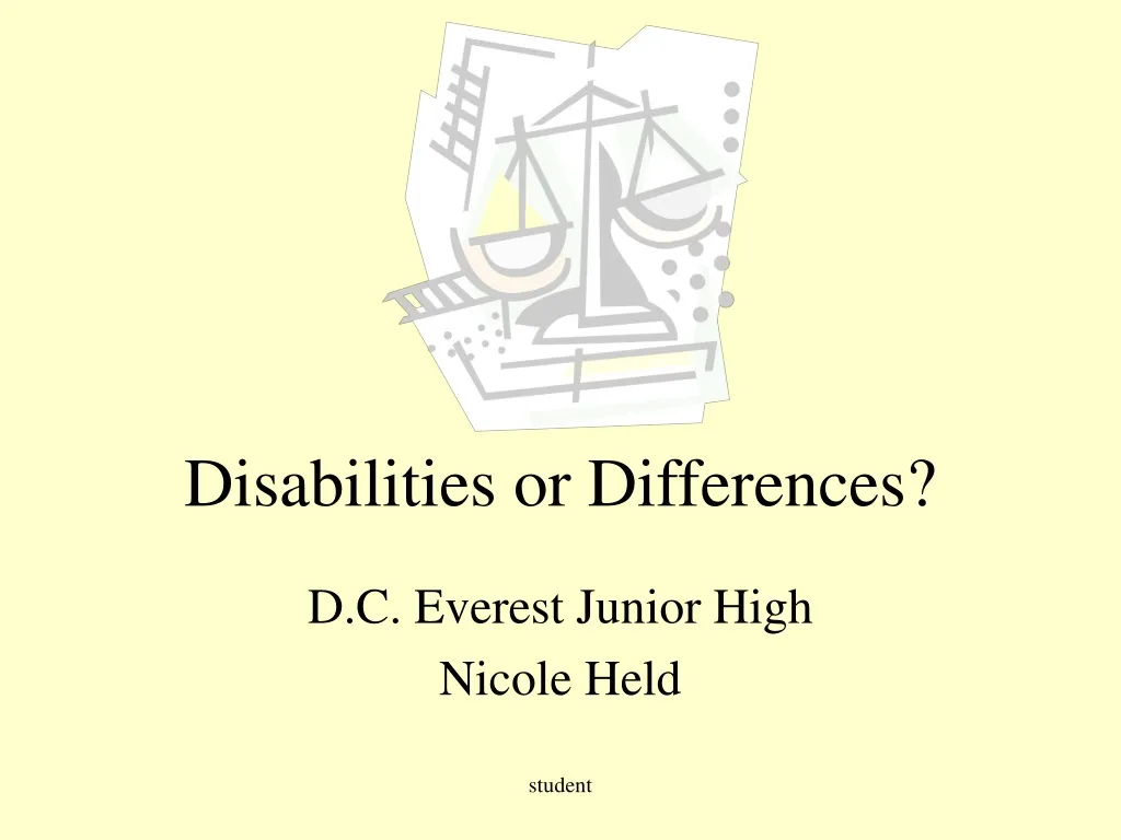disabilities or differences