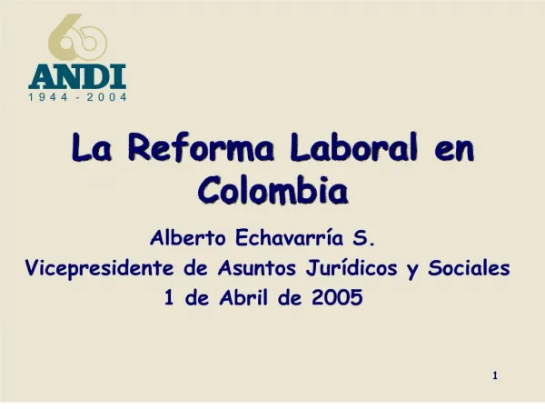 La Reforma Laboral en Colombia