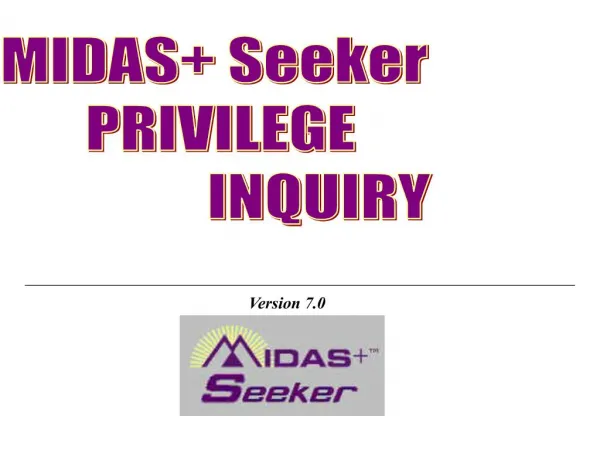 NOW Access Midas Privilege Inquiry via Intranet Access the UMMC Intranet from your desktop On the main page scroll down