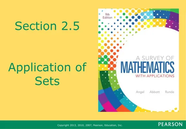 Section 2.5 Application of Sets