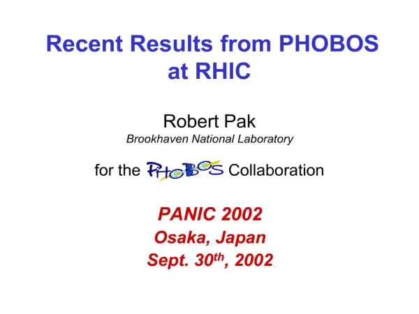 Recent Results from PHOBOS at RHIC