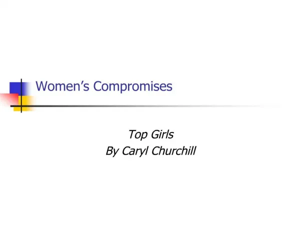 Women s Compromises