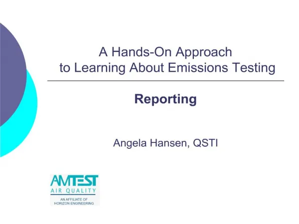 A Hands-On Approach to Learning About Emissions Testing Reporting