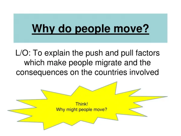 Why do people move?