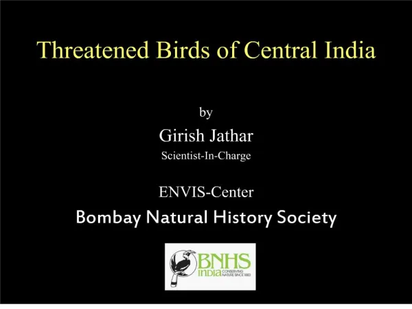 Threatened Birds of Central India
