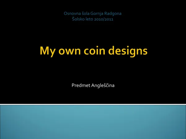 My own coin designs