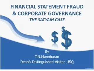 FINANCIAL STATEMENT FRAUD CORPORATE GOVERNANCE THE SATYAM CASE - slide 1