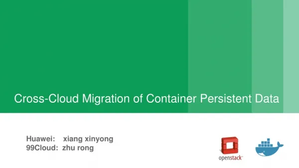Cross-Cloud Migration of Container Persistent Data