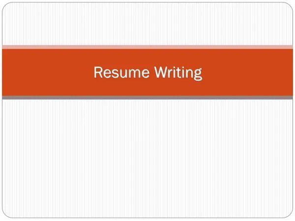 Resume Writing