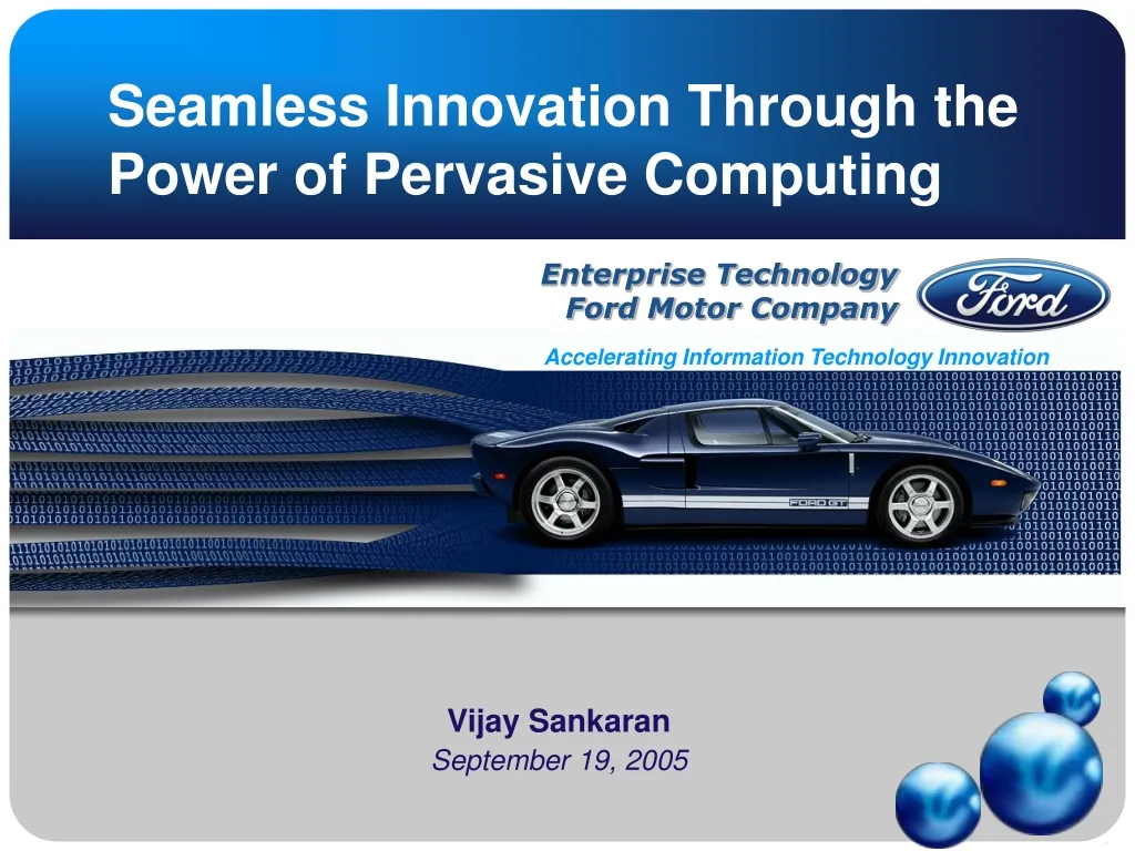 seamless innovation through the power of pervasive computing