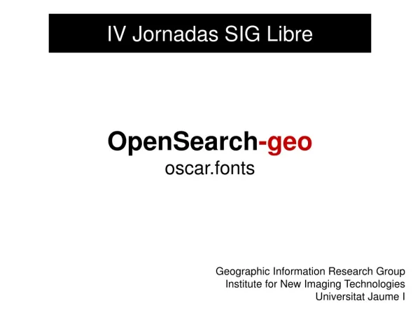 OpenSearch -geo