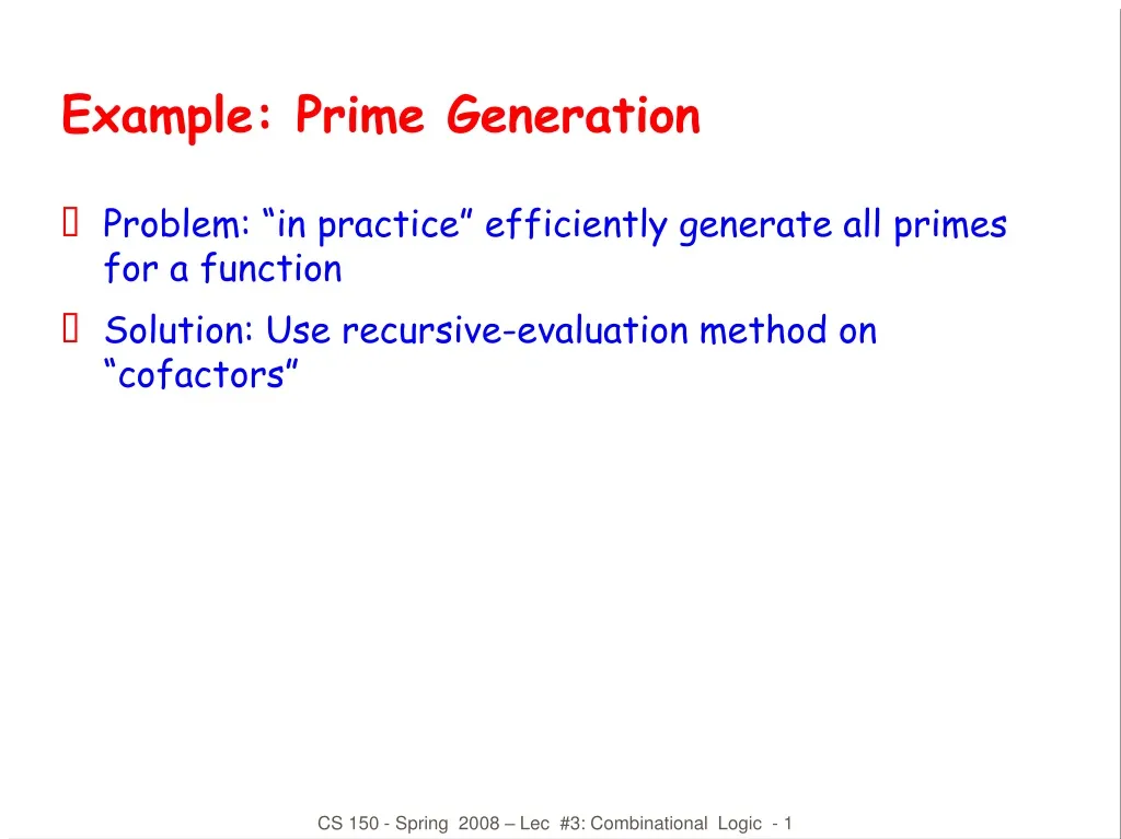 example prime generation