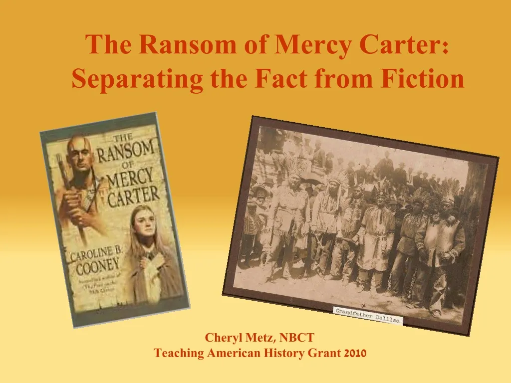 the ransom of mercy carter separating the fact