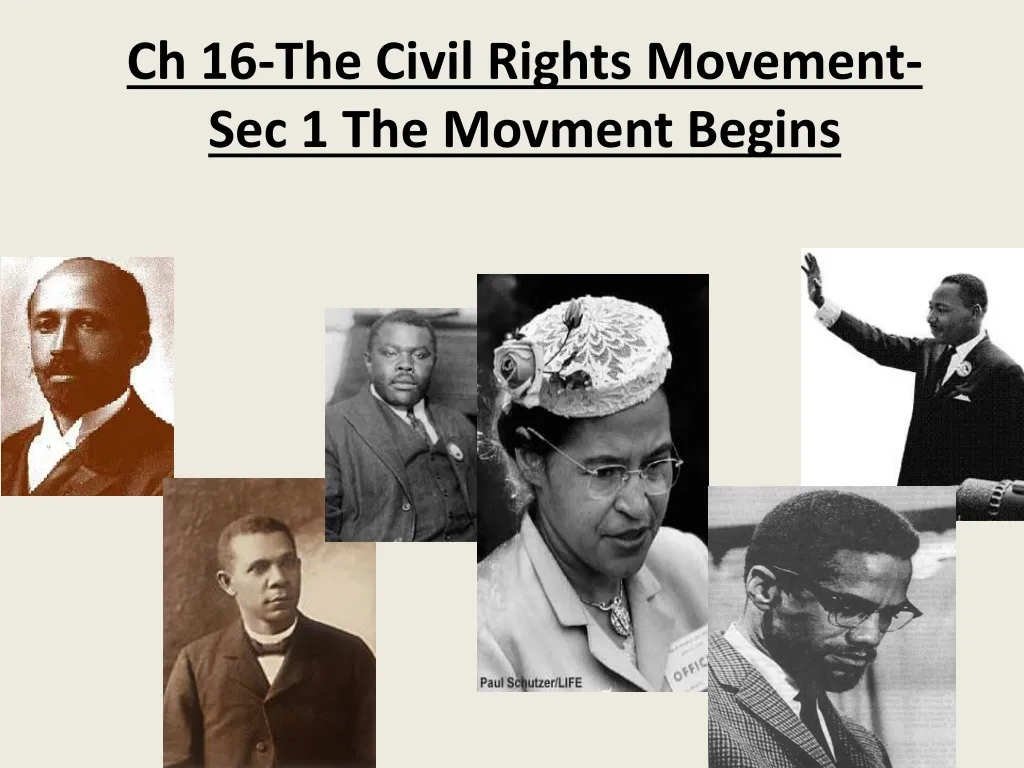 ch 16 the civil rights movement sec 1 the movment begins