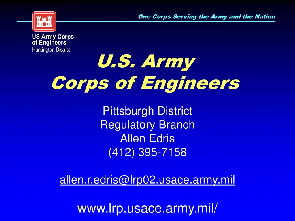 u s army corps of engineers