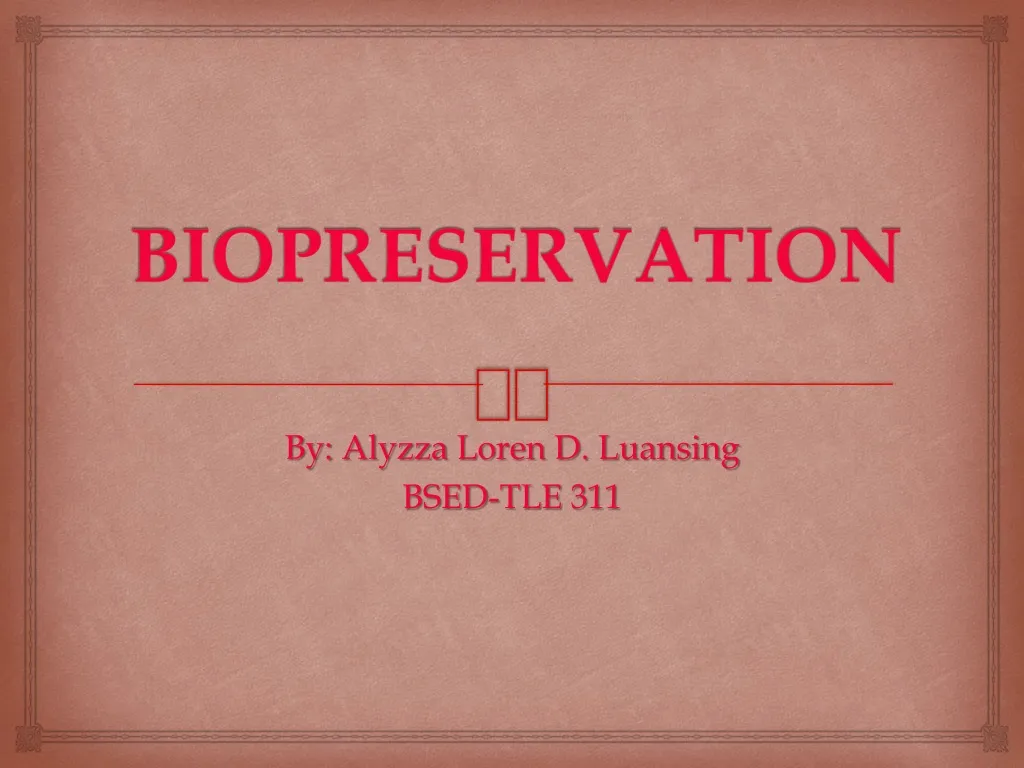 biopreservation