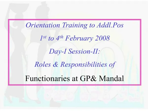 Functionaries at GP level