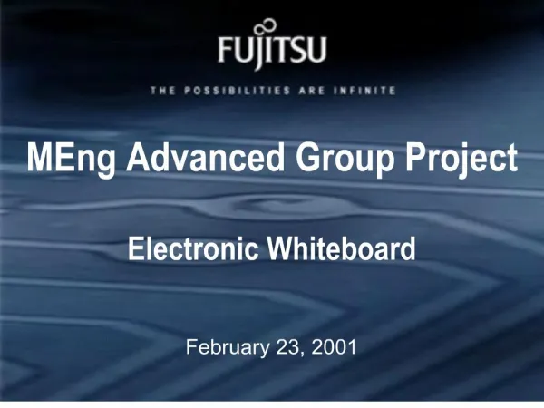 MEng Advanced Group Project Electronic Whiteboard