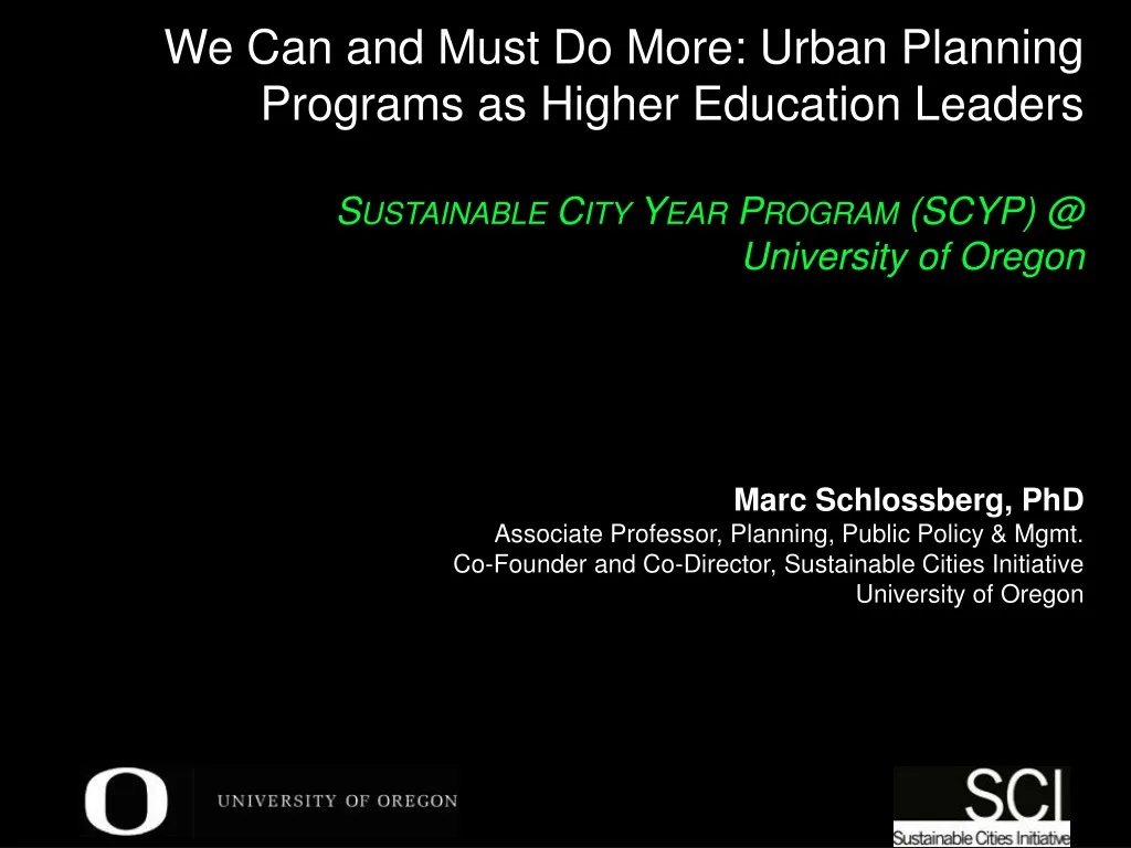 we can and must do more urban planning programs