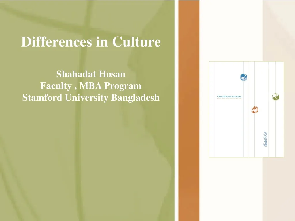 differences in culture shahadat hosan faculty mba program stamford university bangladesh