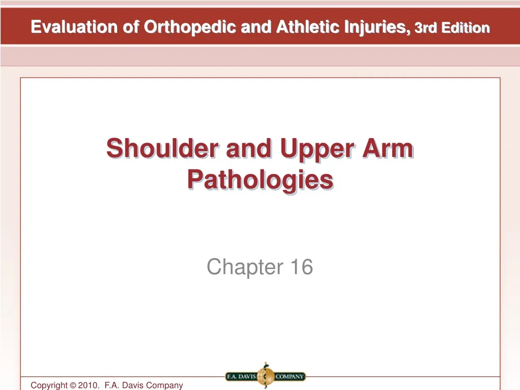 shoulder and upper arm pathologies