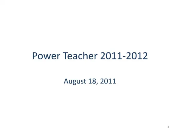 Power Teacher 2011-2012