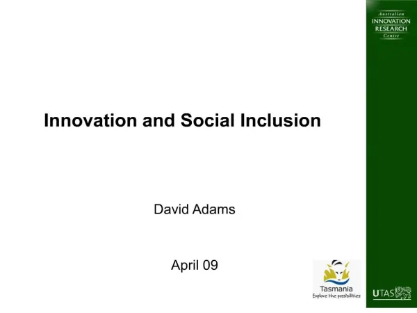 Innovation and Social Inclusion