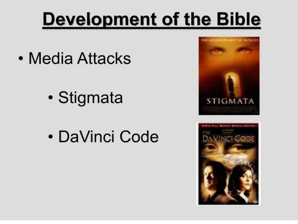 Development of the Bible