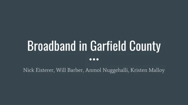 Broadband in Garfield County