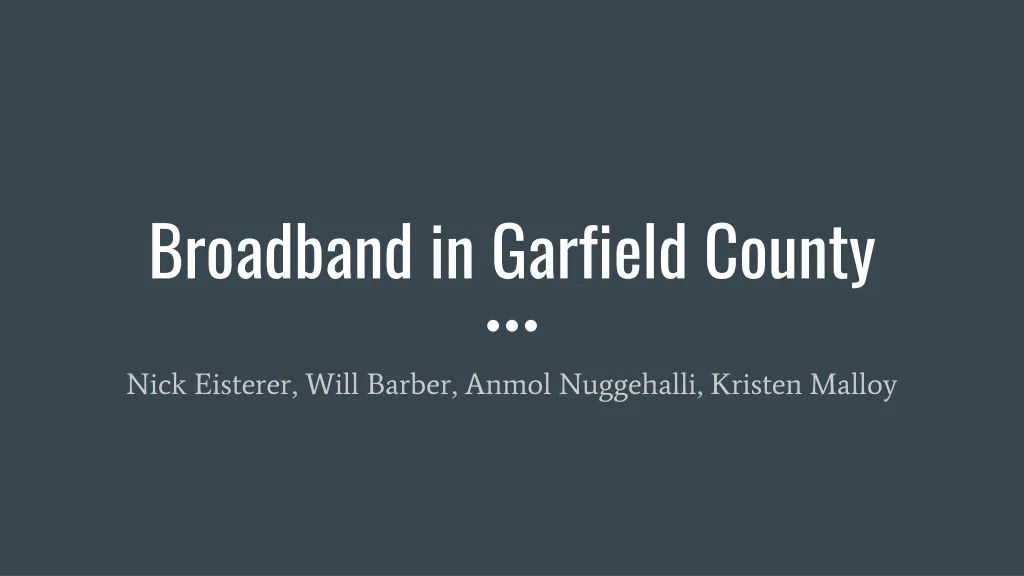 broadband in garfield county