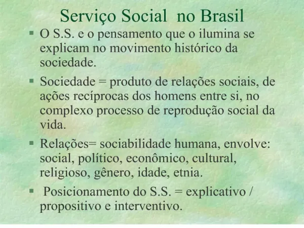 Servi o Social no Brasil