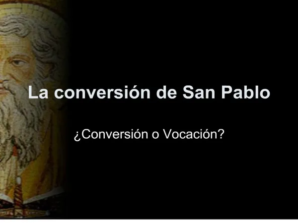 La conversi n de San Pablo