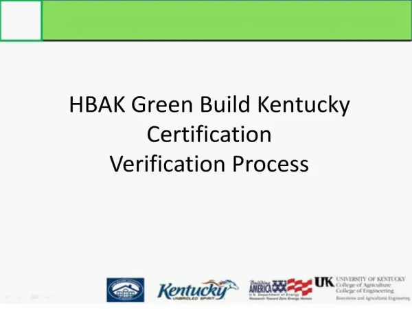 HBAK Green Build Kentucky Certification Verification Process