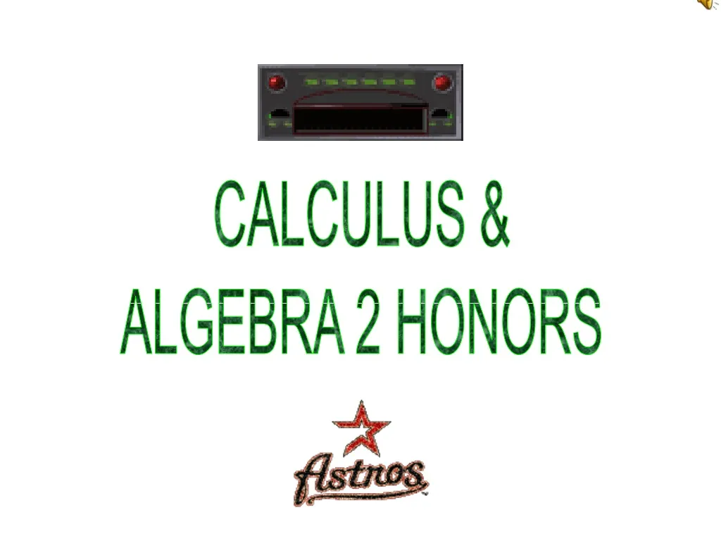calculus algebra 2 honors