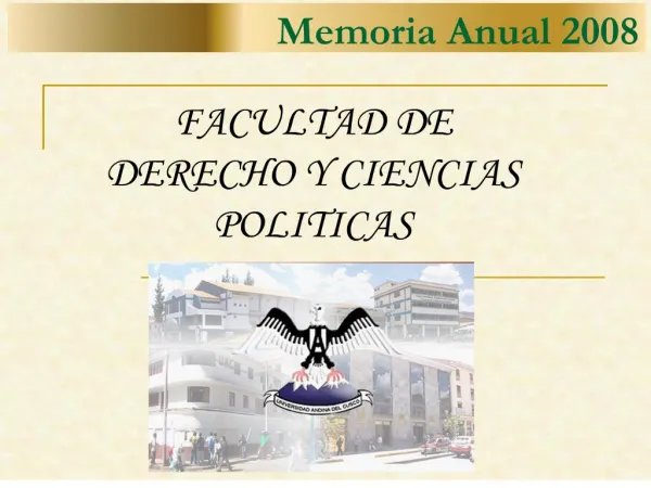 FACULTAD DE DERECHO Y CIENCIAS POLITICAS