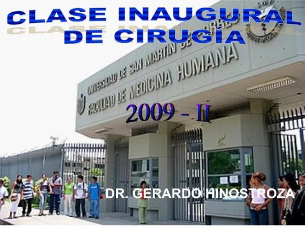 CLASE INAUGURAL DE CIRUG A
