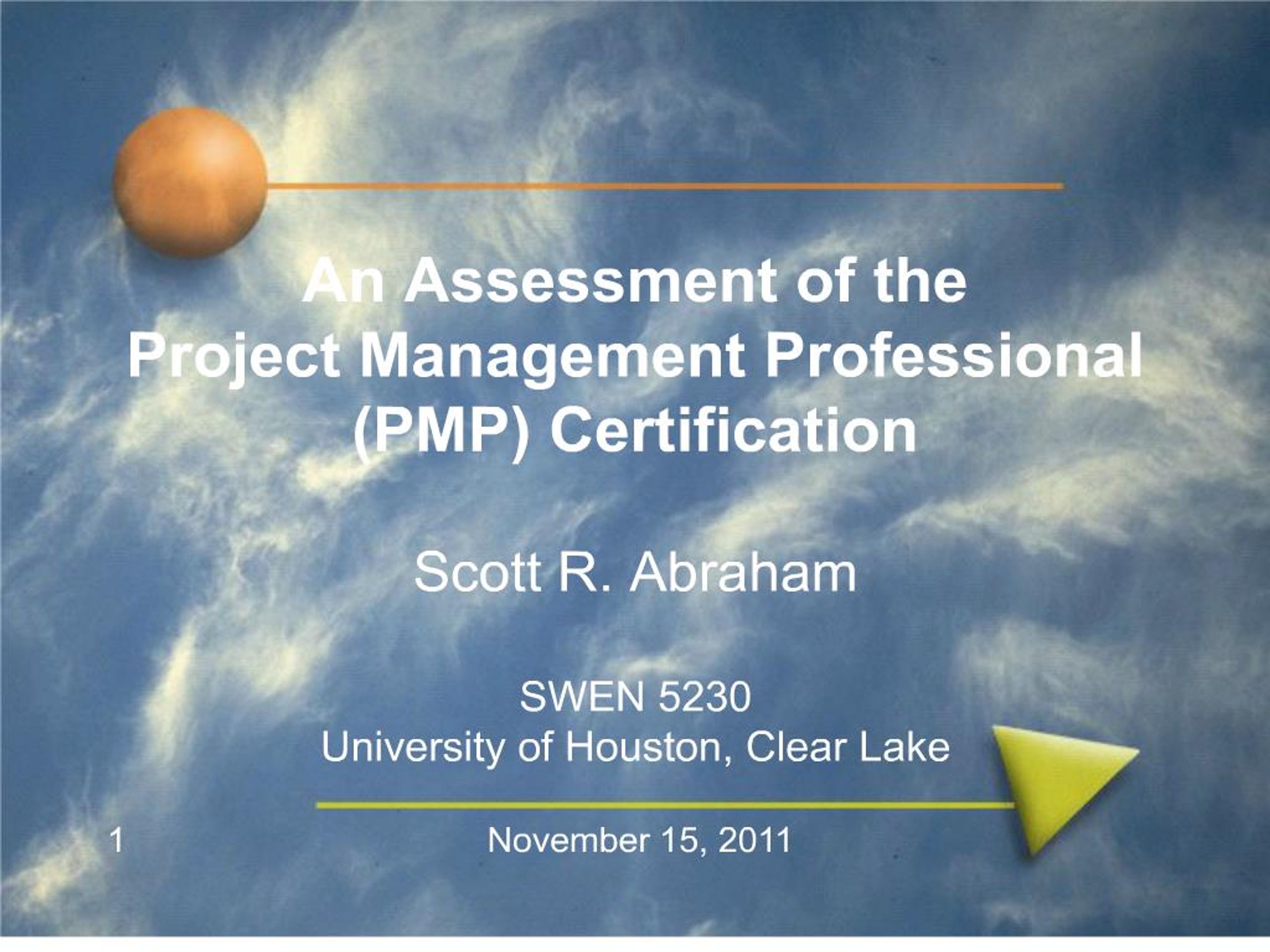 PPT - An Assessment of the Project Management Professional PMP ...