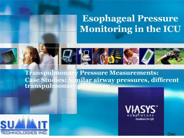 Esophageal Pressure Monitoring in the ICU