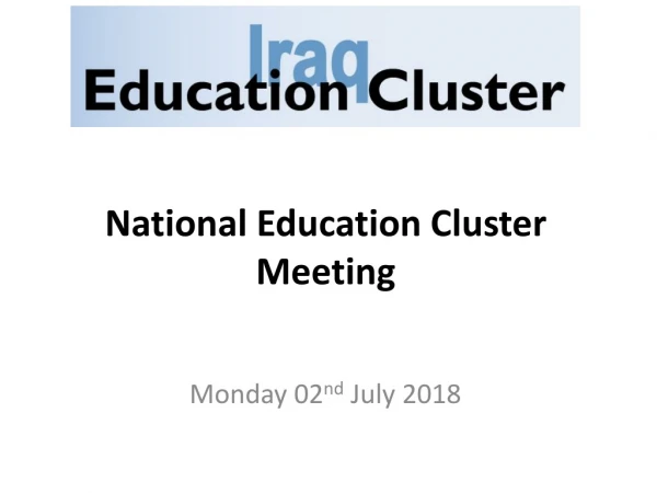 National Education Cluster Meeting