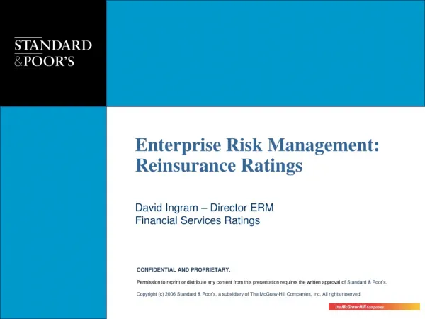 David Ingram – Director ERM Financial Services Ratings