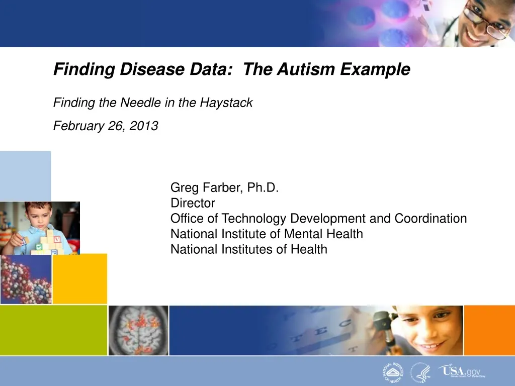 finding disease data the autism example finding