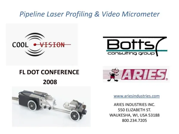 Pipeline Laser Profiling Video Micrometer