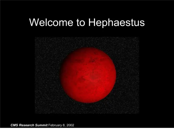 Welcome to Hephaestus