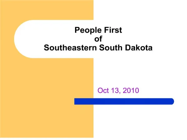 People First of Southeastern South Dakota