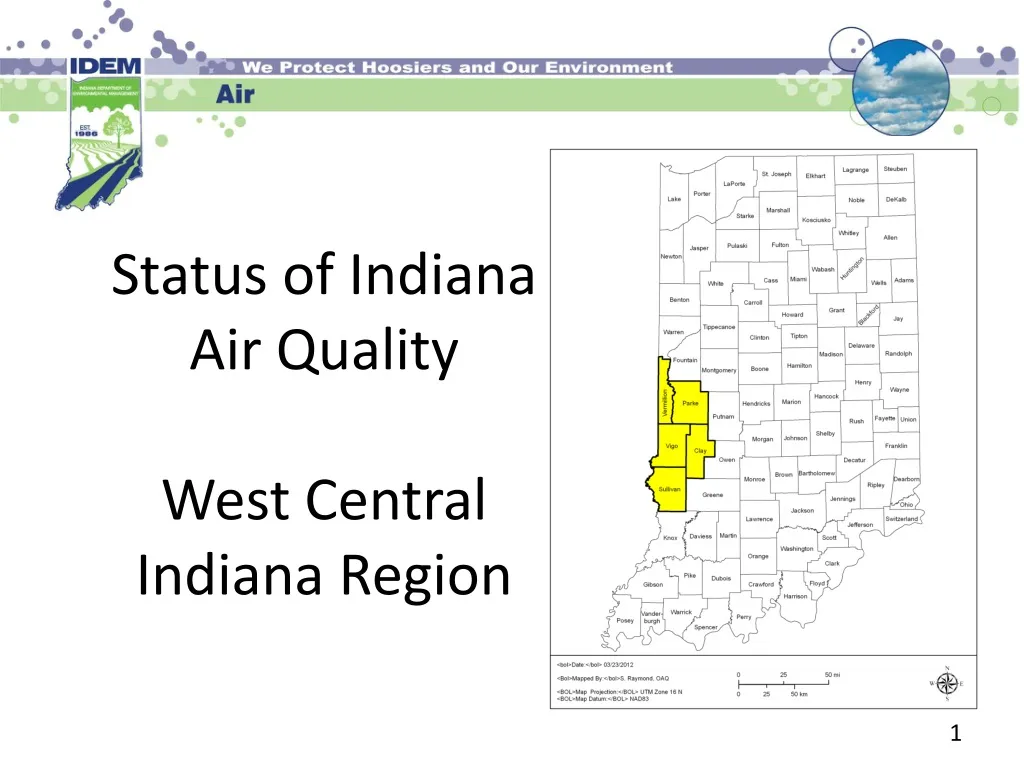status of indiana air quality west central indiana region