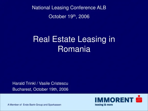 Real Estate Leasing in Romania