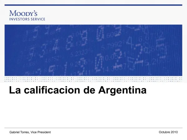 La calificacion de Argentina