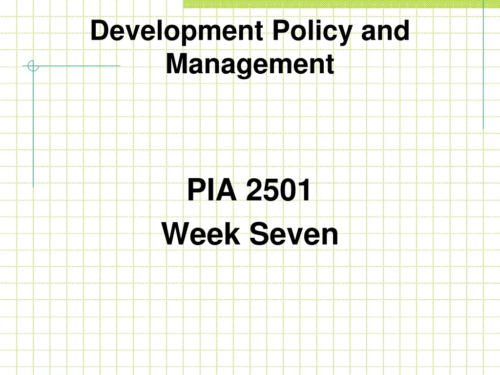 development policy and management