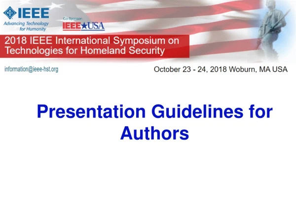 Presentation Guidelines for Authors