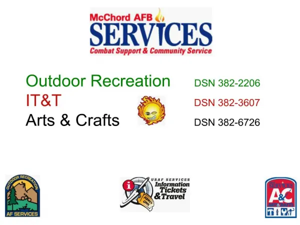 Outdoor Recreation DSN 382-2206